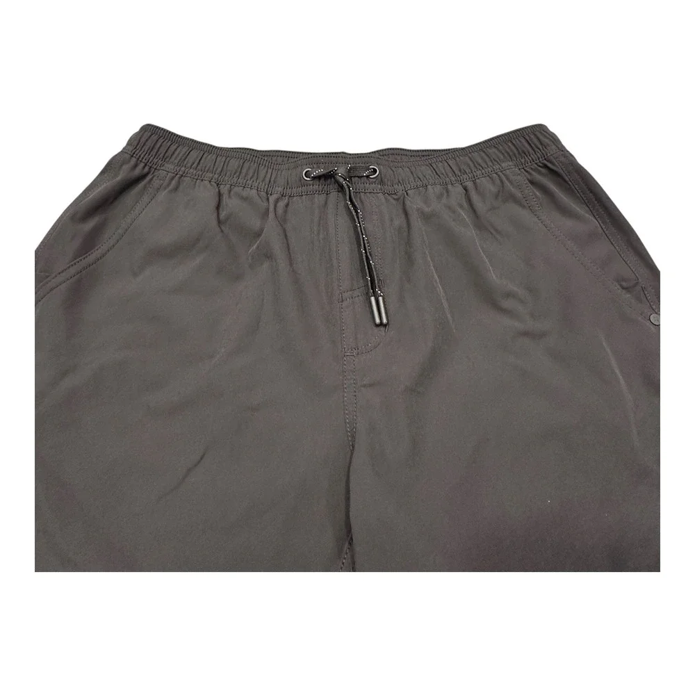Kenneth Cole Men's XL Swim Trunks Shorts Quick Dry Charcoal Gray Drawstring